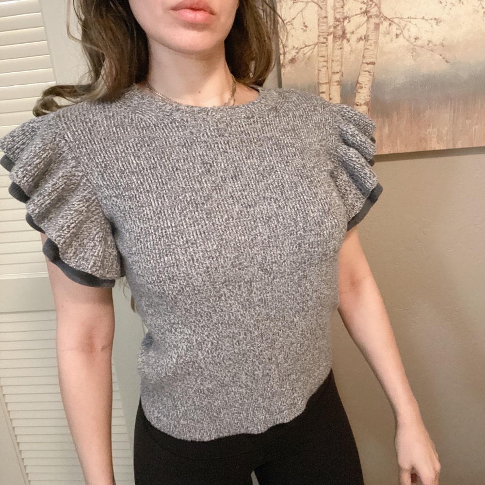 Club Monaco Top with Bell Shoulder Sleeves! !